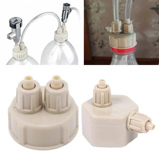 2pcs Aquarium CO2 System Tube Valve Guage Bottle Cap Aquarium Bottle