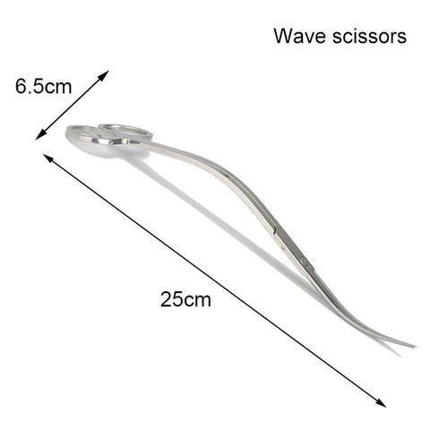 Aquarium Scissors Tweezers Tool Fish Tank Plants Wave Scissors Water